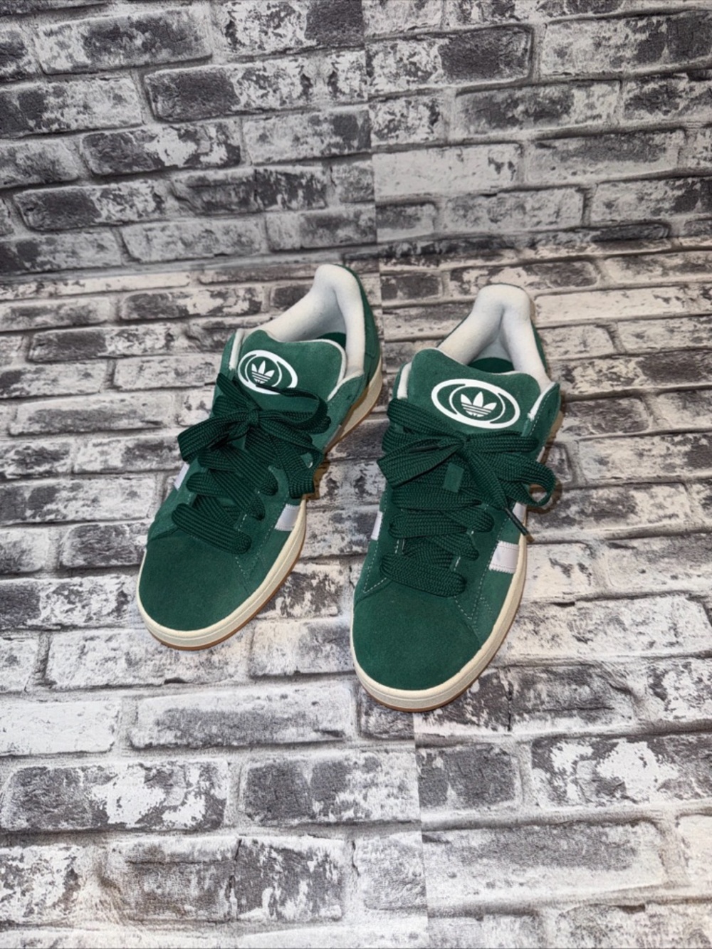 Adidas Originals Campus Dark Green Cloud White Sneakers Shoes Men Sz 10  H03472